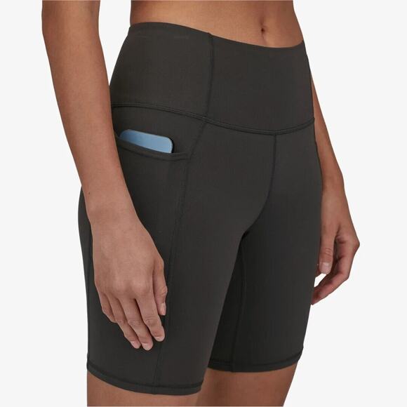 NEW Patagonia Women's Maipo 8" Shorts Black Activewear Yoga Running Pockets S - Picture 1 of 12